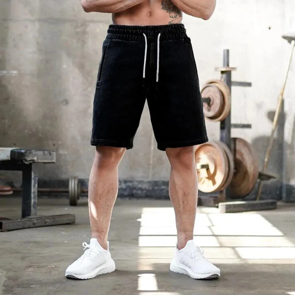 2024 New Men Sporting Running Shorts Cotton Bodybuilding Sweatpants Fitness Short pants Jogger Gyms men sport Training Shorts