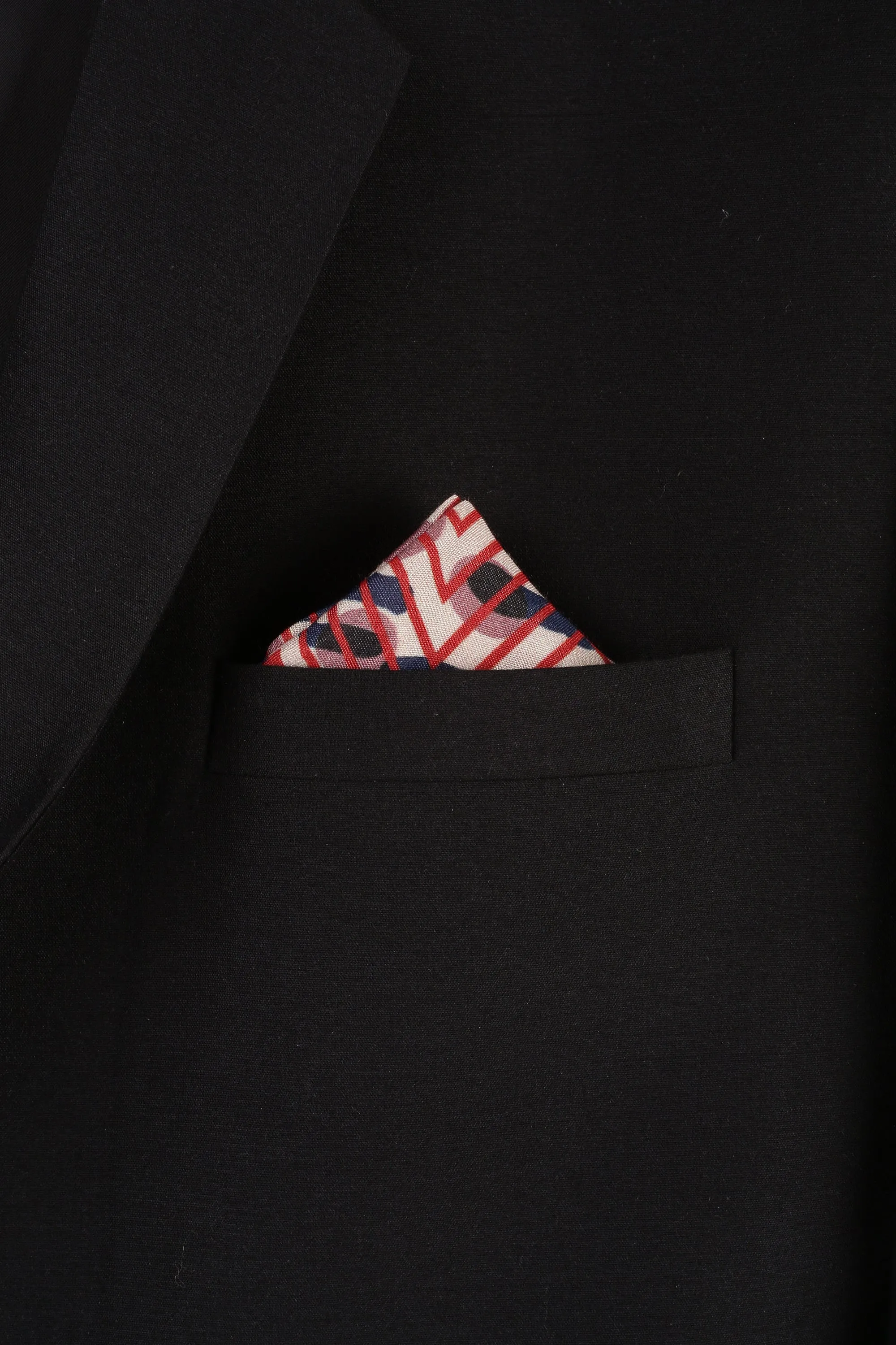 Abstract Printed Muslin Pocket Square - MMPS001