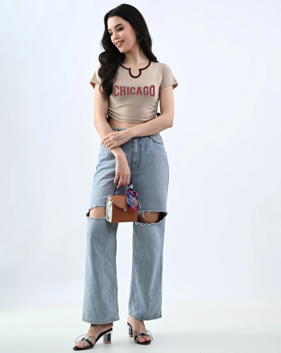 Beige Bliss Cotton Crop Top