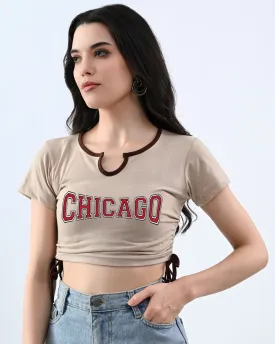 Beige Bliss Cotton Crop Top