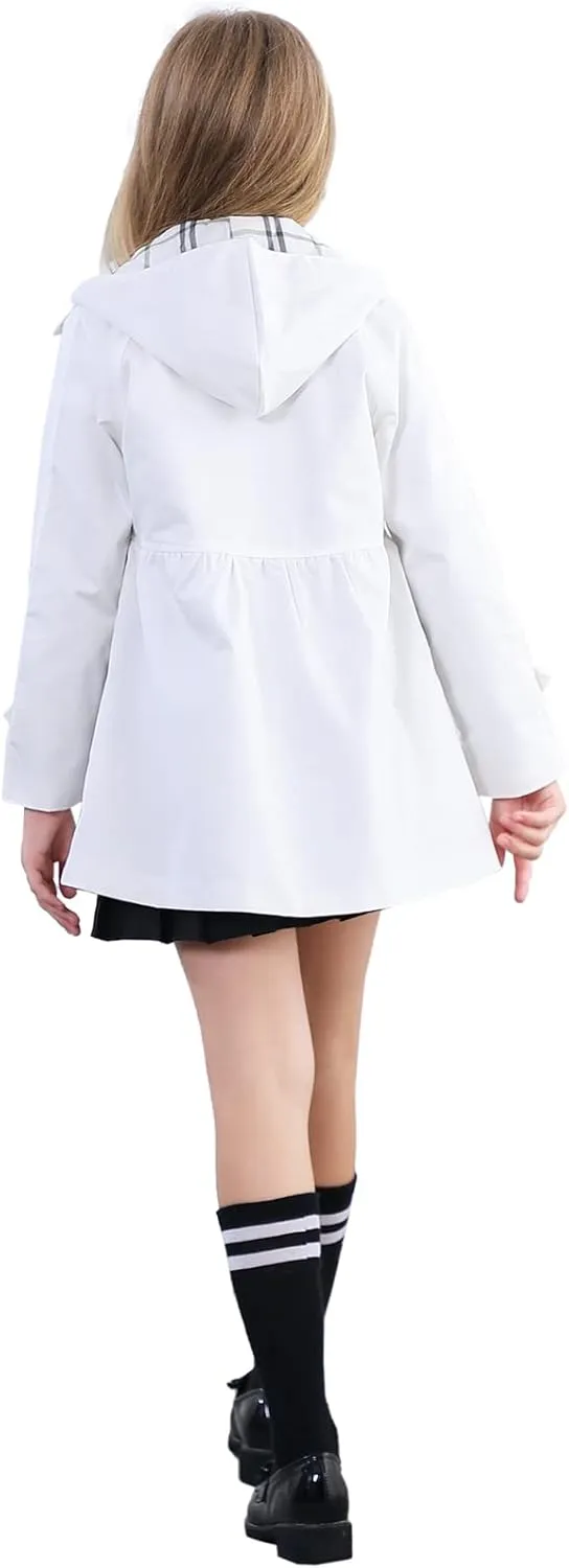 Betusline Girl's Single Breasted Trench Coat Dress Coat Outerwear, 2-14 Years
