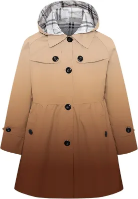 Betusline Girl's Single Breasted Trench Coat Dress Coat Outerwear, 2-14 Years