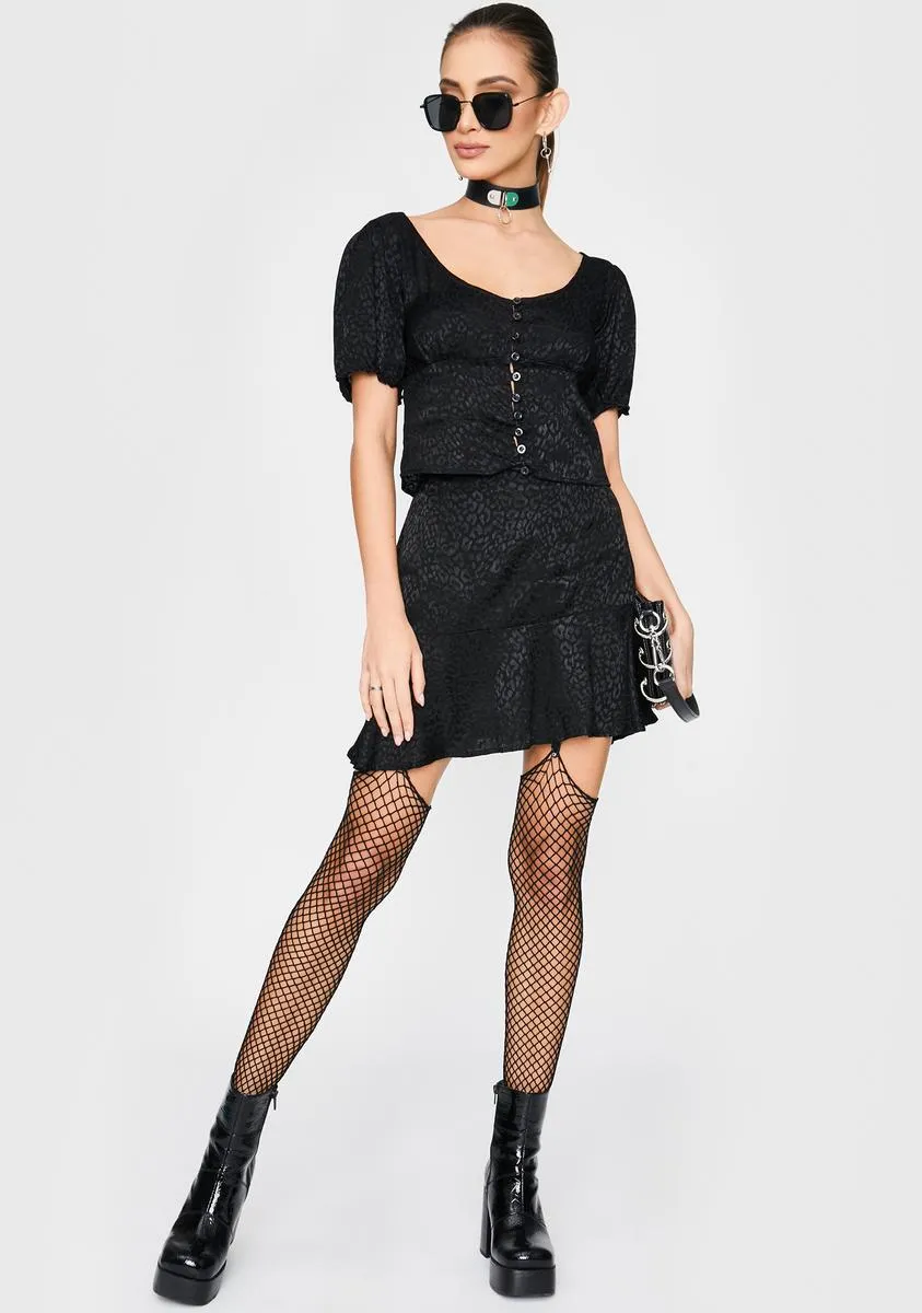 Black Monda Crop Top