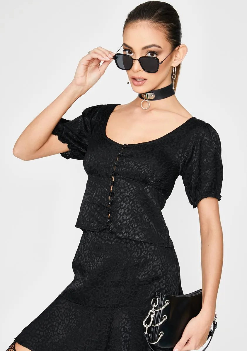 Black Monda Crop Top