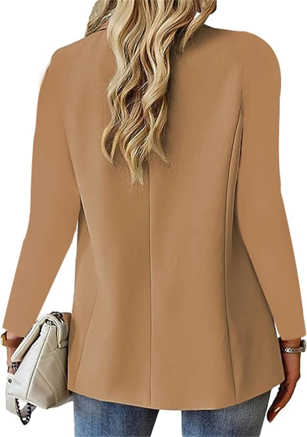 Blazers for Women Business Casual Blazer Open Front Cardigan Long Sleeve Notch Collar Blazer Work Office Suit Jacket