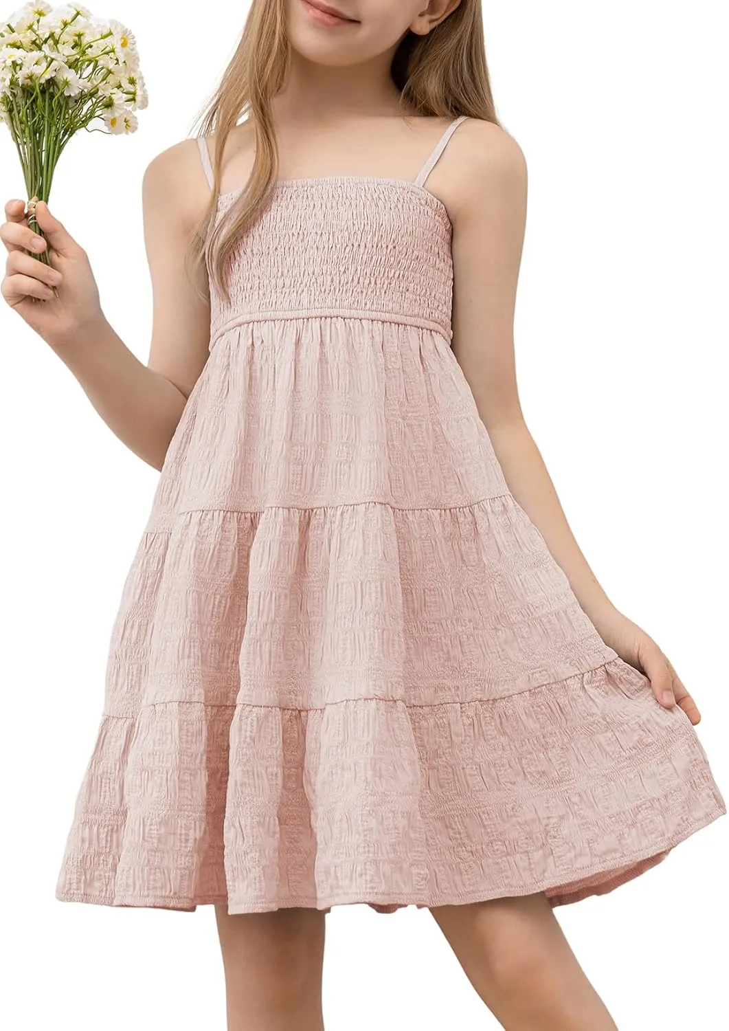 blibean Girls Summer Sundress Tween Sun Dresses Size 6-15 Years Old