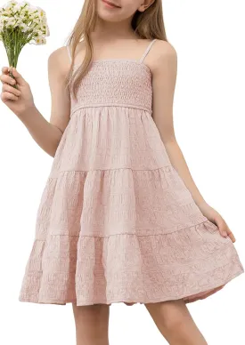 blibean Girls Summer Sundress Tween Sun Dresses Size 6-15 Years Old
