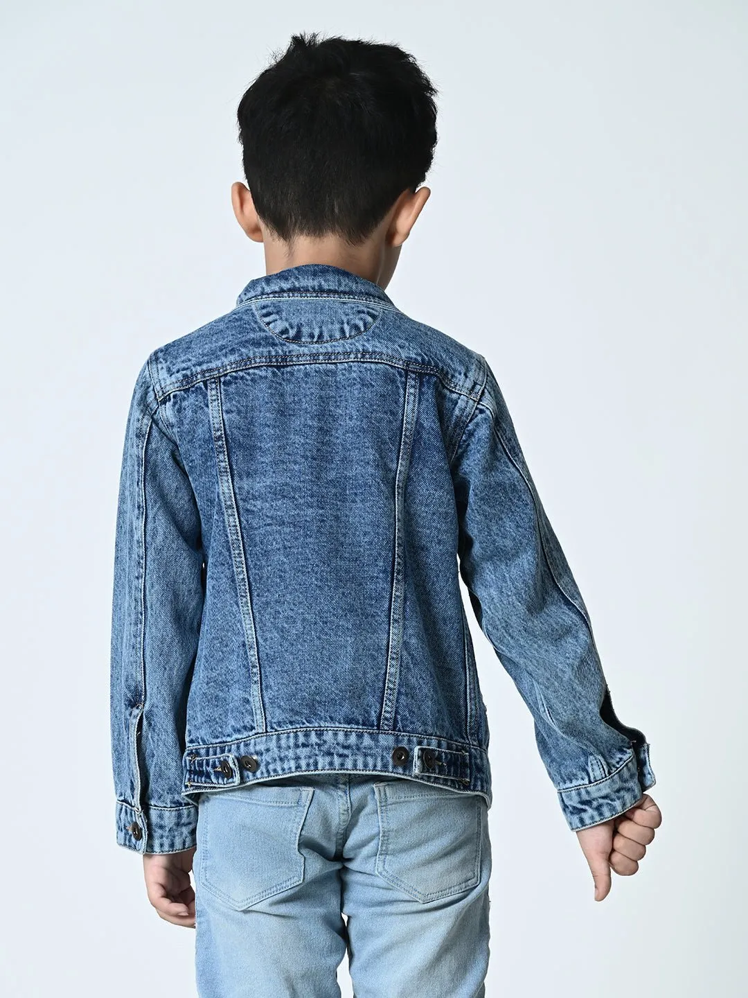 Boys Blue Washed Denim Jacket