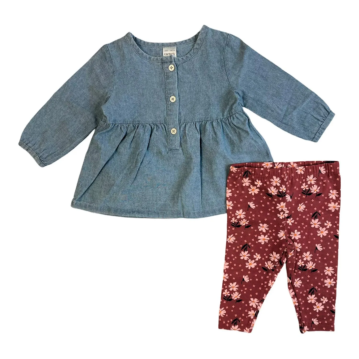 Carter's Girls 2-Piece Long Sleeve & Pant Playwear Set