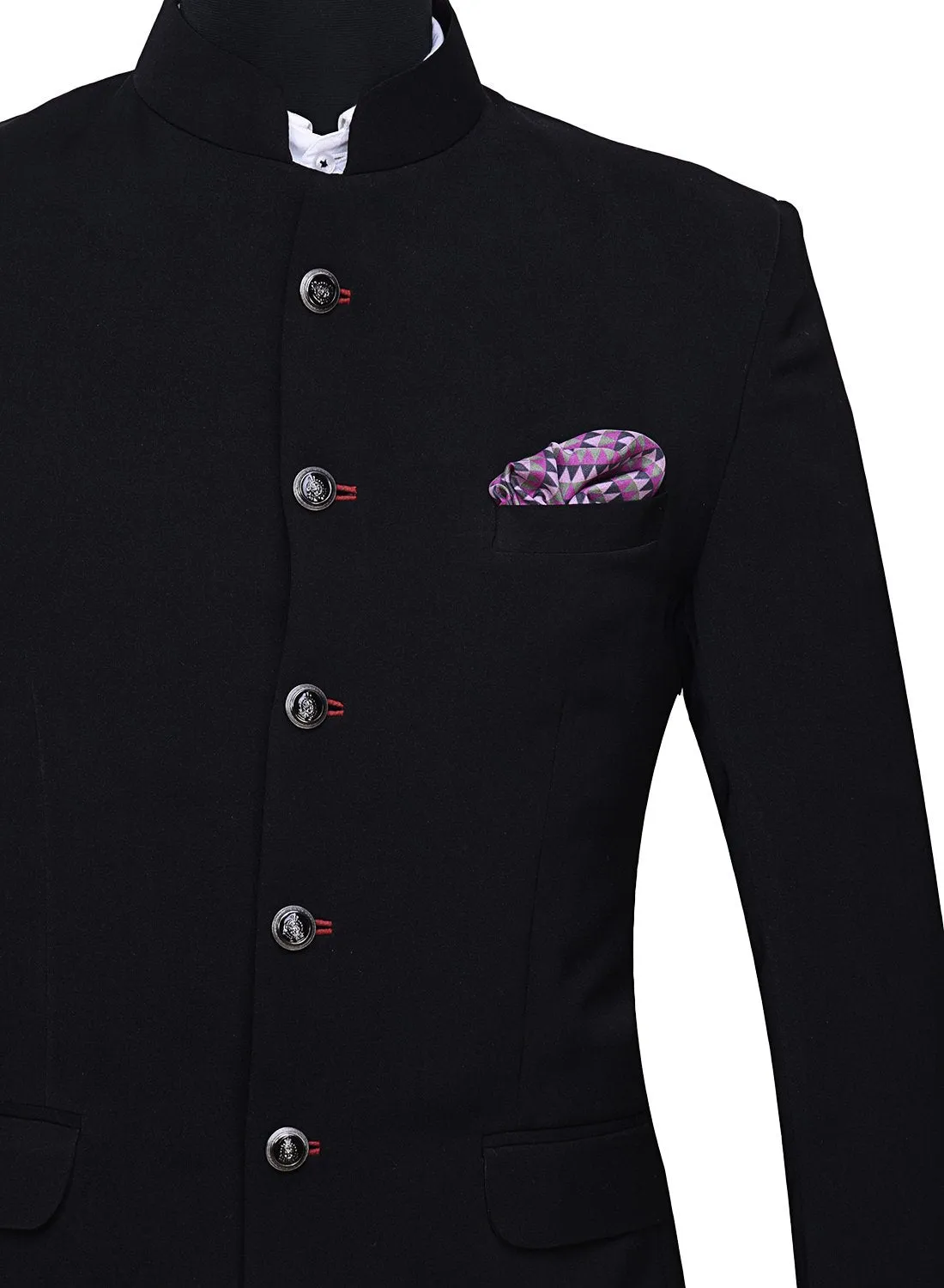 Chokore Purple & Grey Silk Pocket Square from the Plaids line