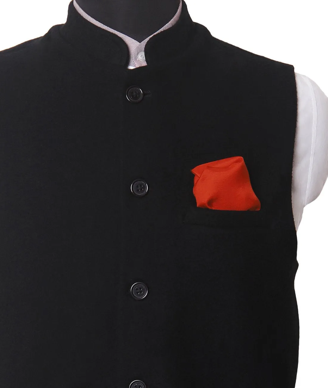Chokore Terracotta Colour Pure Silk Pocket Square, from the Solids Line