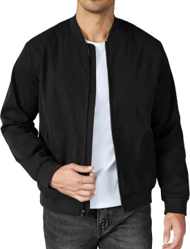 COOFANDY Men's Bomber Jacket Lightweight Casual Stylish Light Flight Jacket Windbreaker Varsity Jackets
