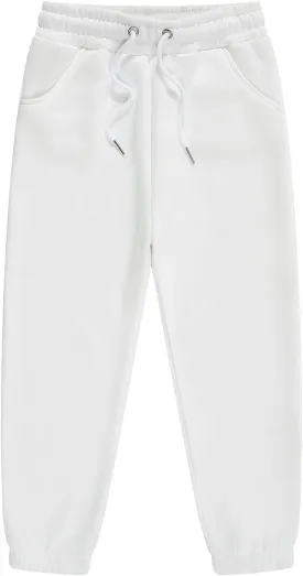 Cotton Sweatpants for Boys Girls Pull On Joggers Drawstring ounge Pants for Teen Kids Plain Elastic Waist Jogger Pants
