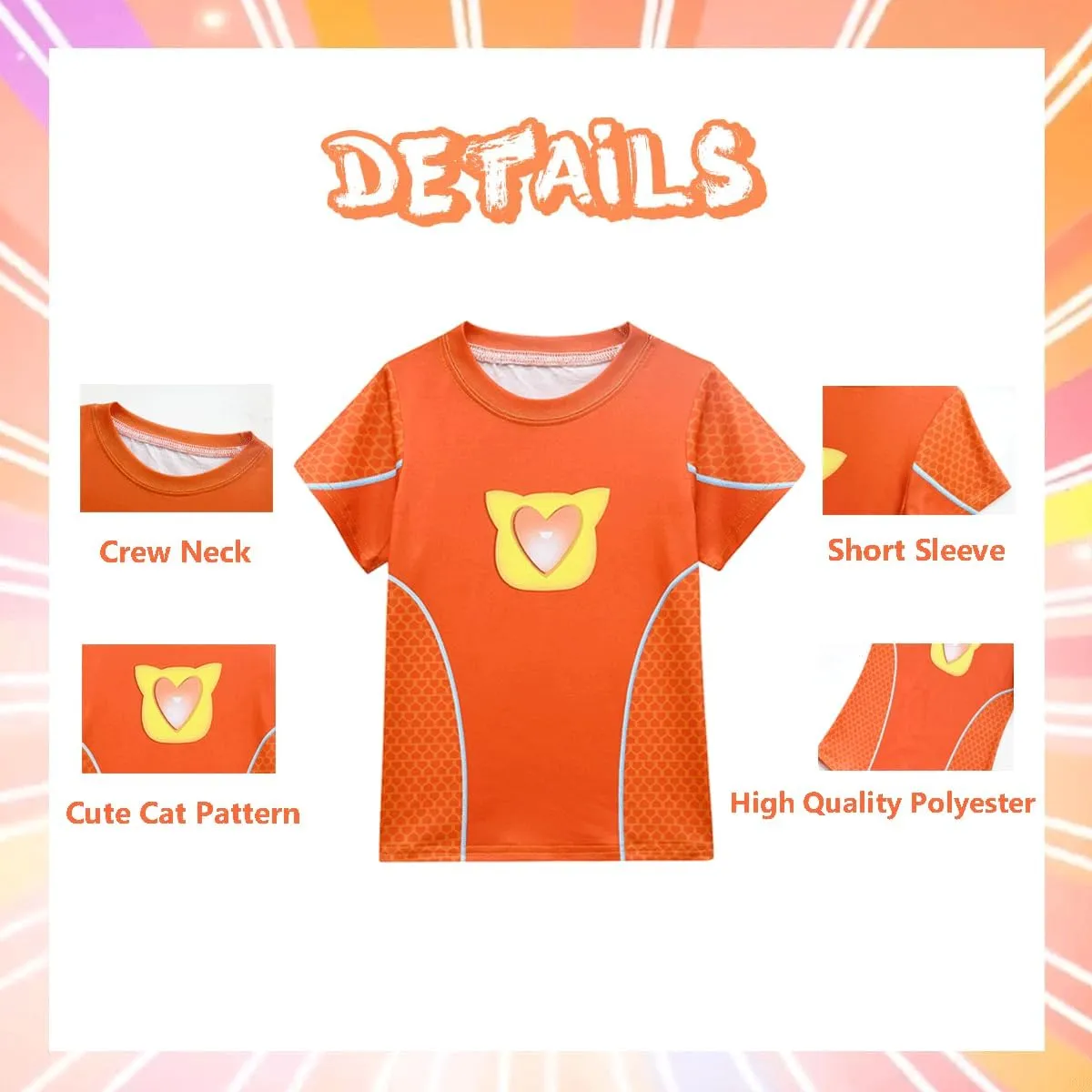 Cute Short Sleeve Shirt Daily Playwear, 3-8Y
