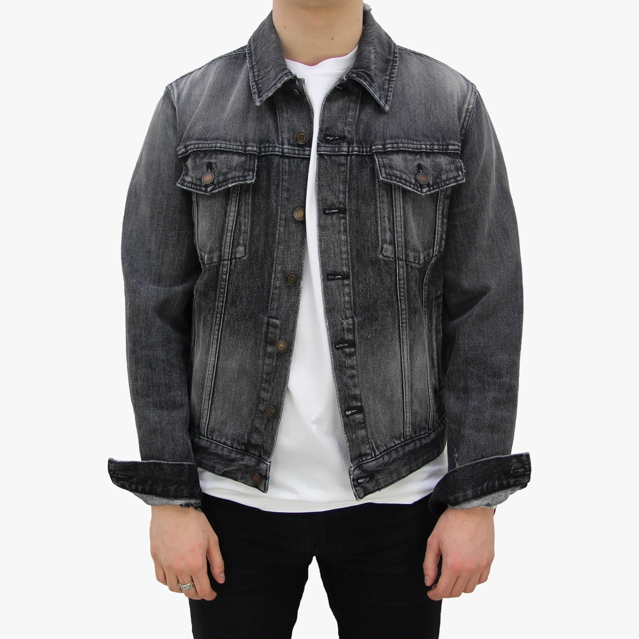 Distressed Light Washed Denim Jacket