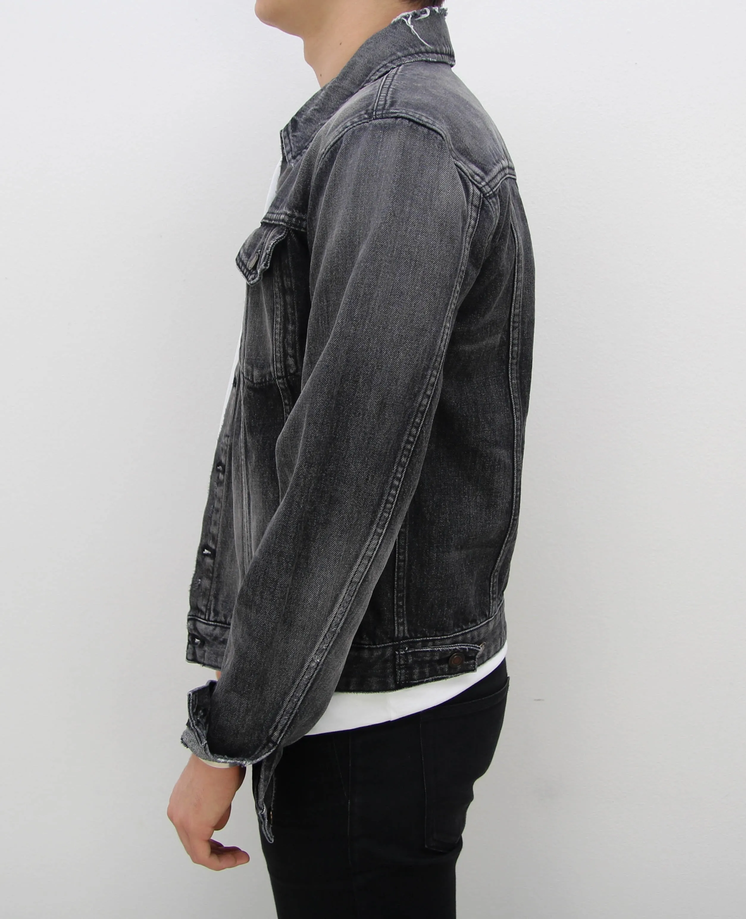 Distressed Light Washed Denim Jacket