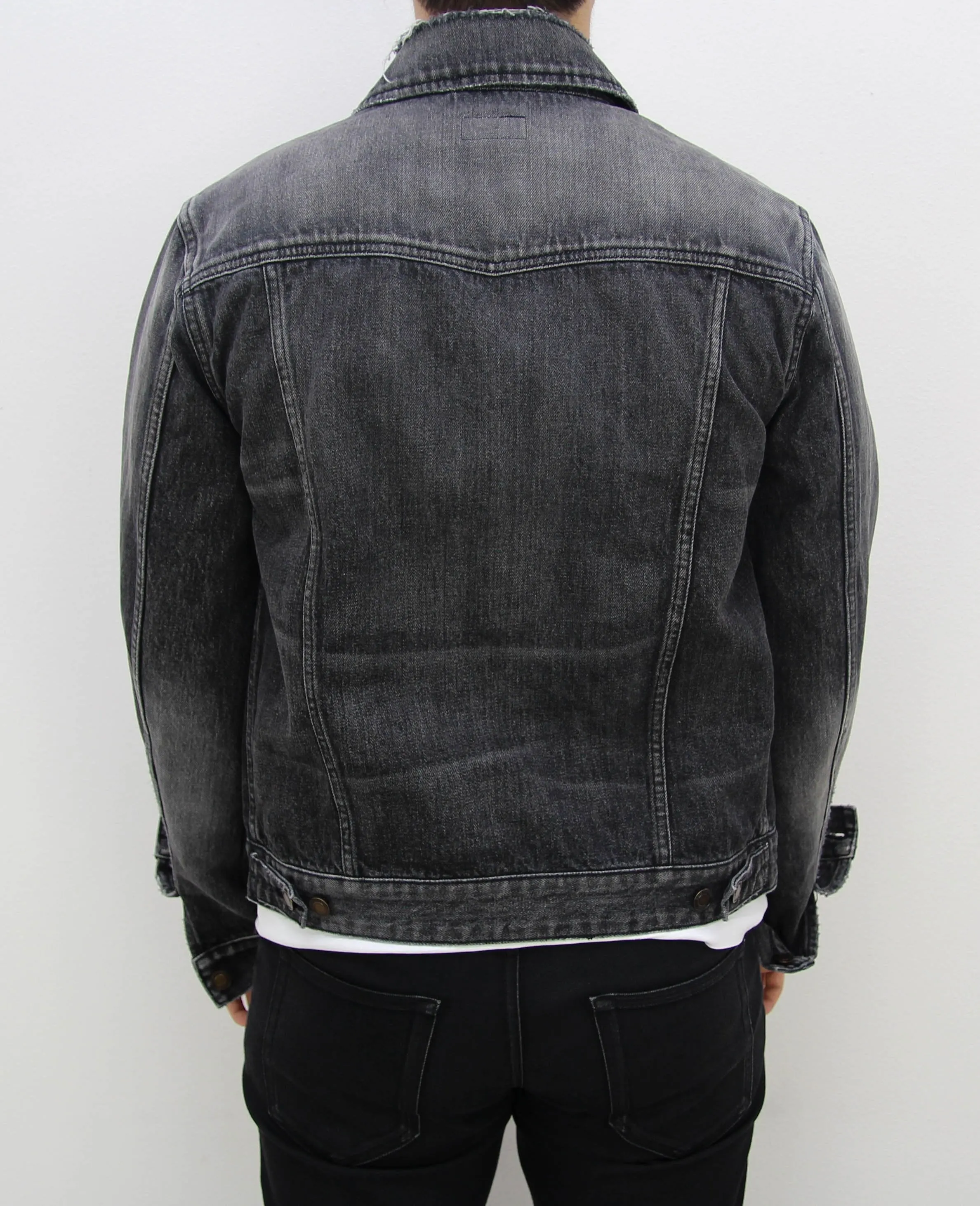 Distressed Light Washed Denim Jacket
