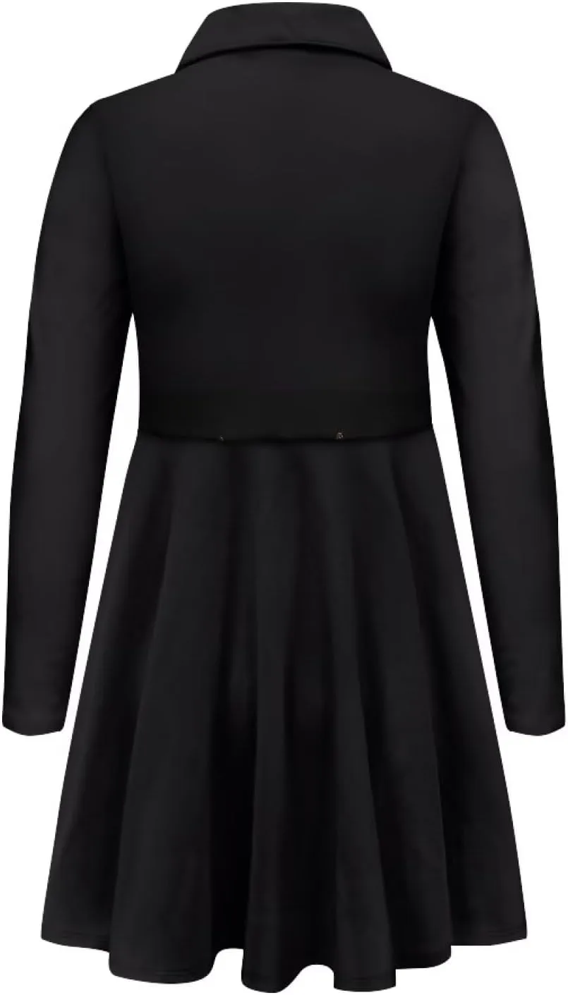 Dress for Girl 3-14T Fall Long Sleeve Clothes A Line Swing Twirly Skater Tunic Dresses Kids Back to School Outfits