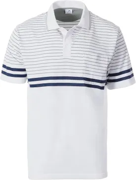 Gioberti Mens Double Striped Contrast Polo Shirt with Pocket - Yarn Dye