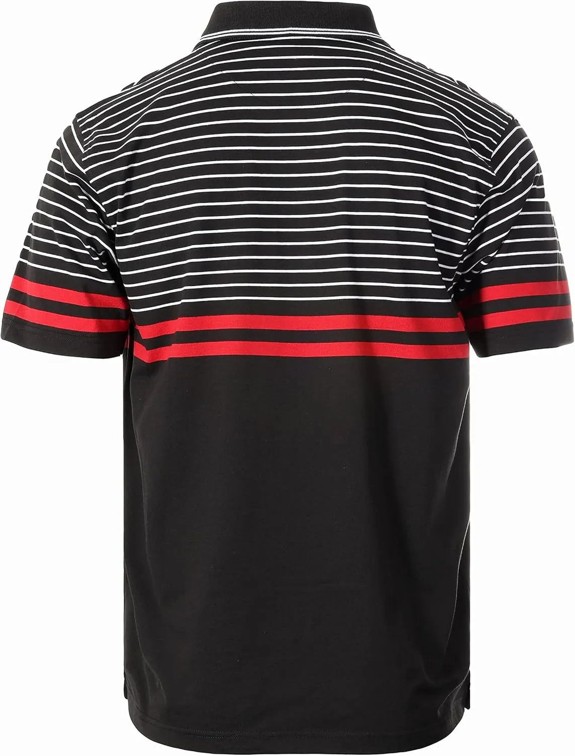 Gioberti Mens Double Striped Contrast Polo Shirt with Pocket - Yarn Dye