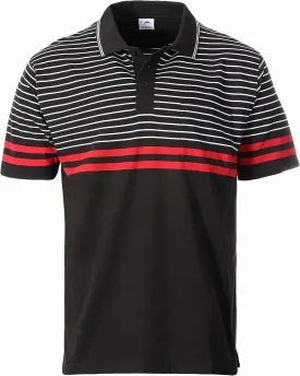 Gioberti Mens Double Striped Contrast Polo Shirt with Pocket - Yarn Dye