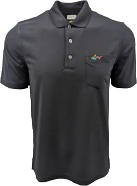 Greg Norman Men's Pique Shark Pocket Polo Shirt