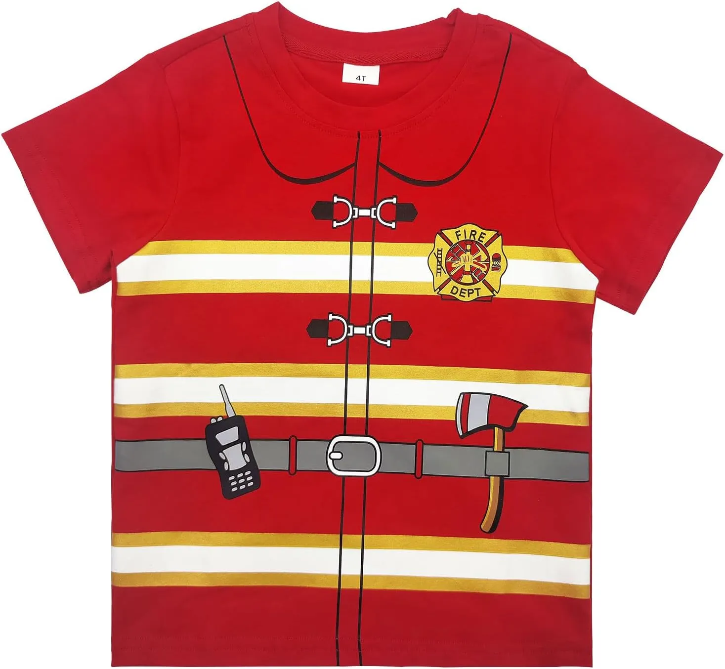 Halloween Toddler Boys Girls Shirts Jack-O-Lantern Pumpkin Pirate Firefighter Police Tops Tee for Kids, Short Sleeve T-Shirt
