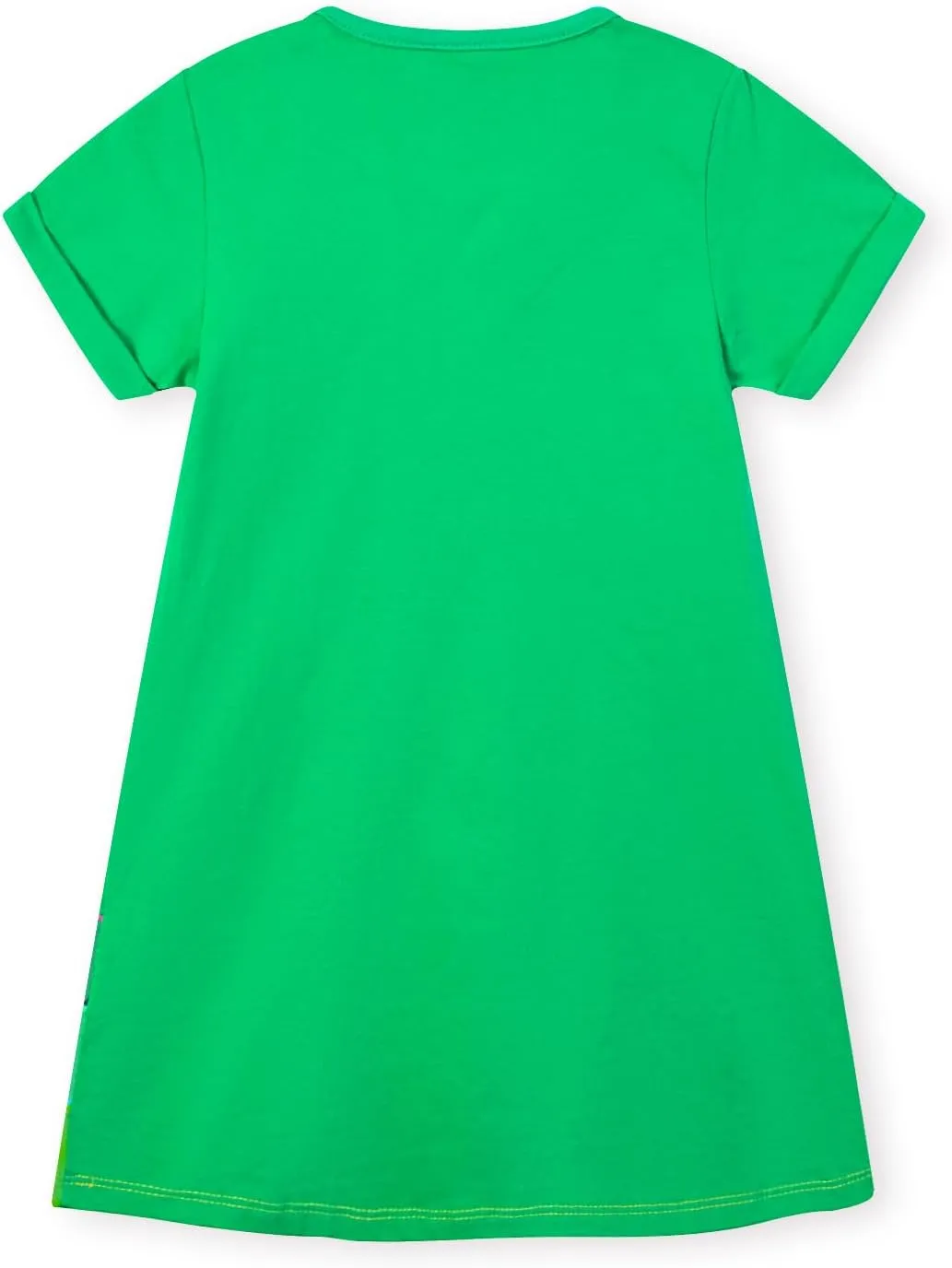 HILEELANG Toddler Girl Cotton Casual Dress Summer Short Sleeve Basic Tunic Playwear Shirt Dresses