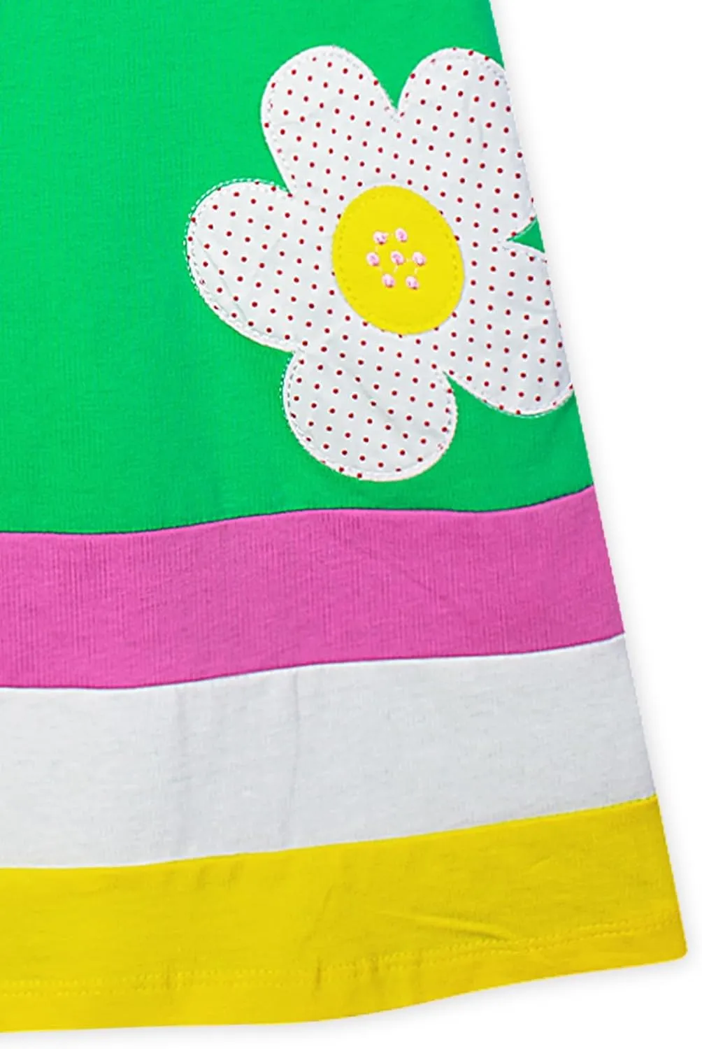 HILEELANG Toddler Girl Cotton Casual Dress Summer Short Sleeve Basic Tunic Playwear Shirt Dresses