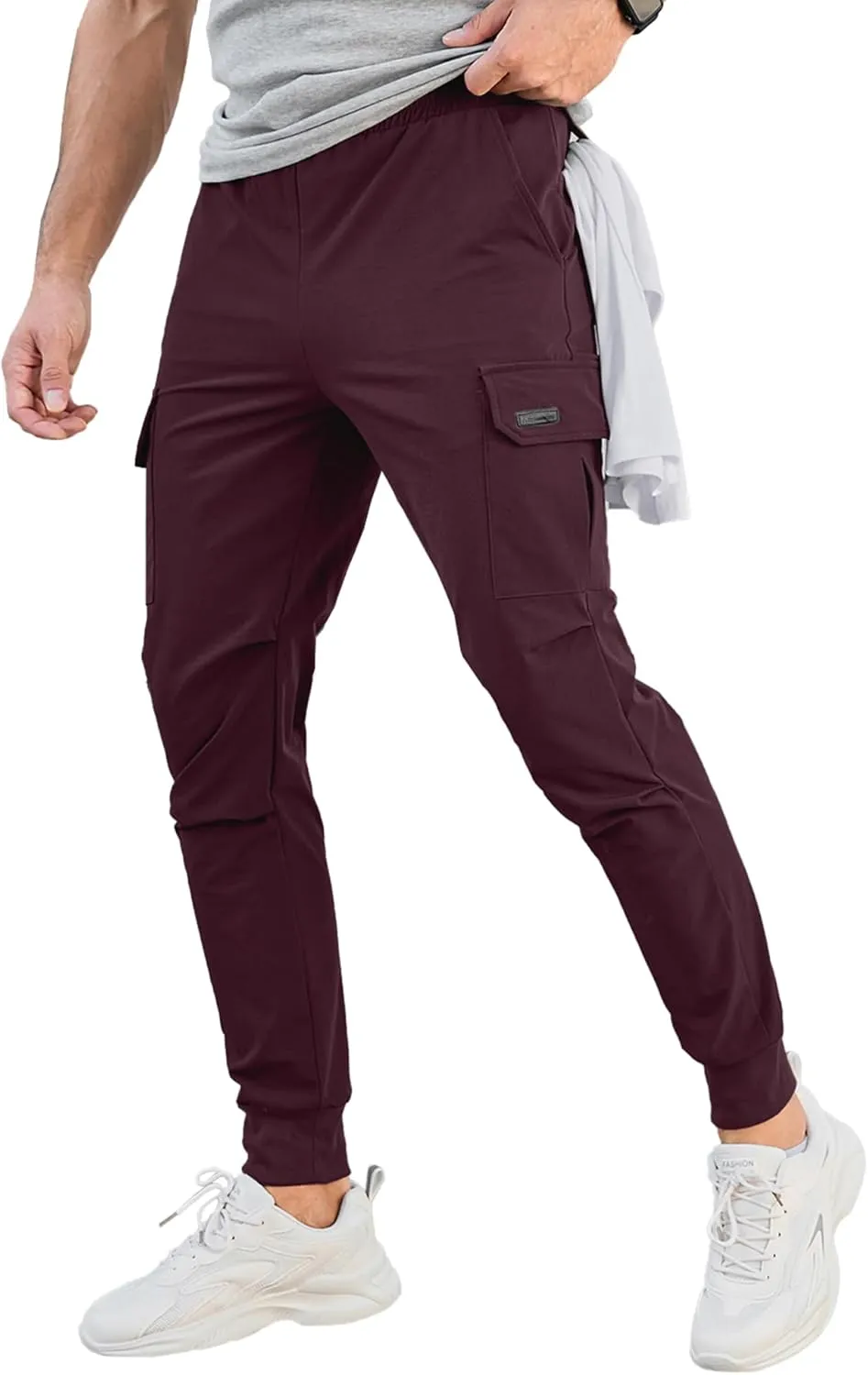 HOTake Men's Joggers Pants 4 Way Stretch Sweatpants with Pockets Cargo Joggers for Men Slim Fit Athletic Pants