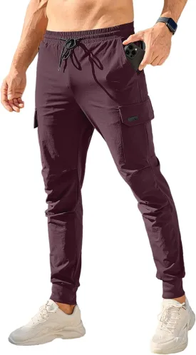 HOTake Men's Joggers Pants 4 Way Stretch Sweatpants with Pockets Cargo Joggers for Men Slim Fit Athletic Pants