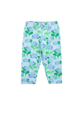 Hydrangea Print Knit Capri Legging
