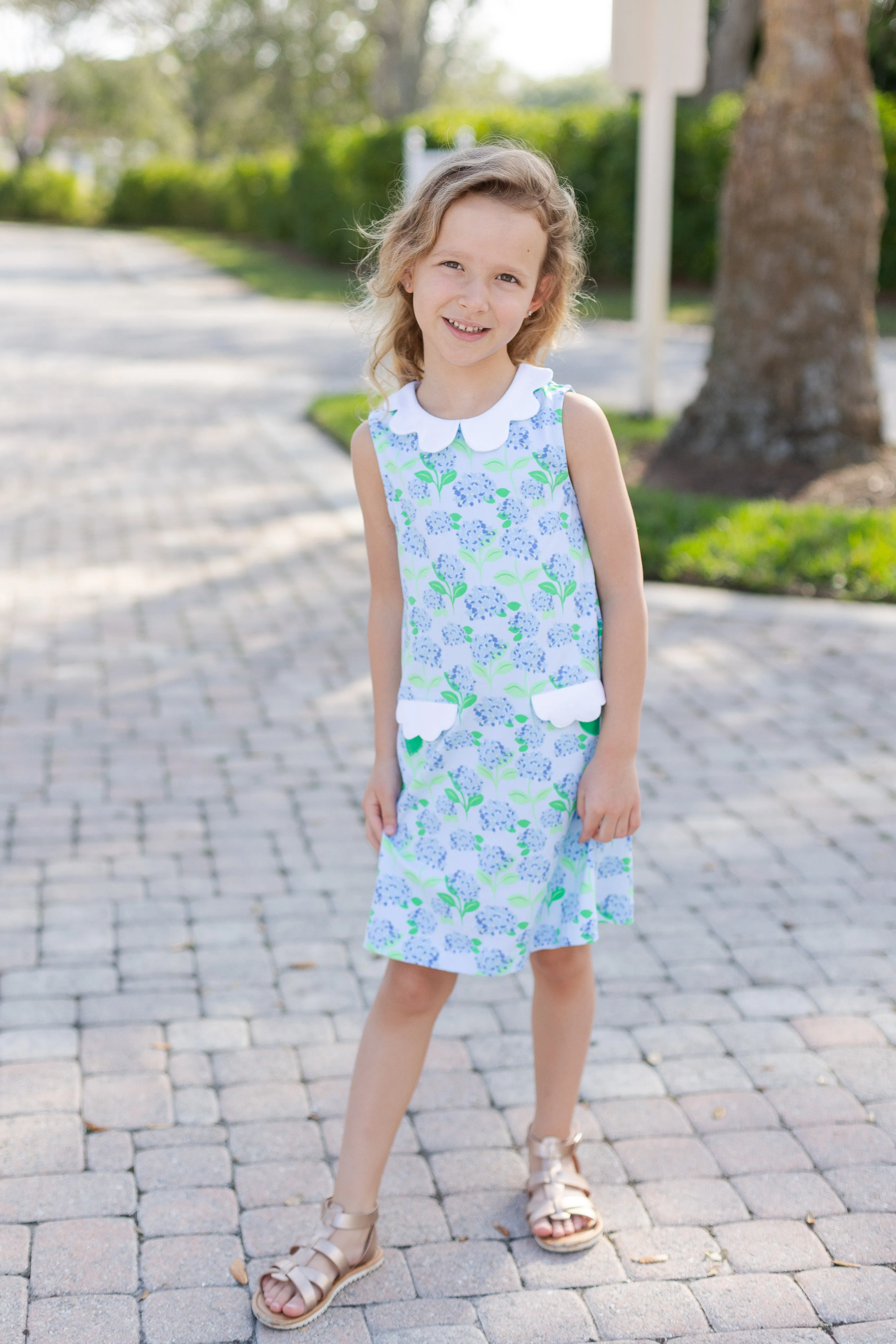 Hydrangea Print Knit Dress
