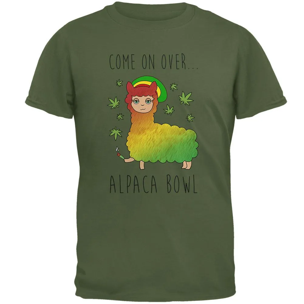 I'll Pack a Bowl Alpaca Pun Mens T Shirt