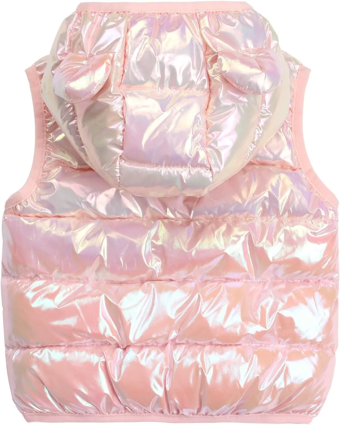 JESKIDS Girls Boys Puffer Vest Hooded Warm Outerwear with Zipper Lightweight Sleeveless Outfit