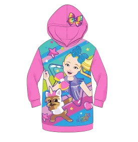 Jojo Siwa Girls Long Sleeve Dress Hooded Fleece Kids Clothing, 8-18, Pink