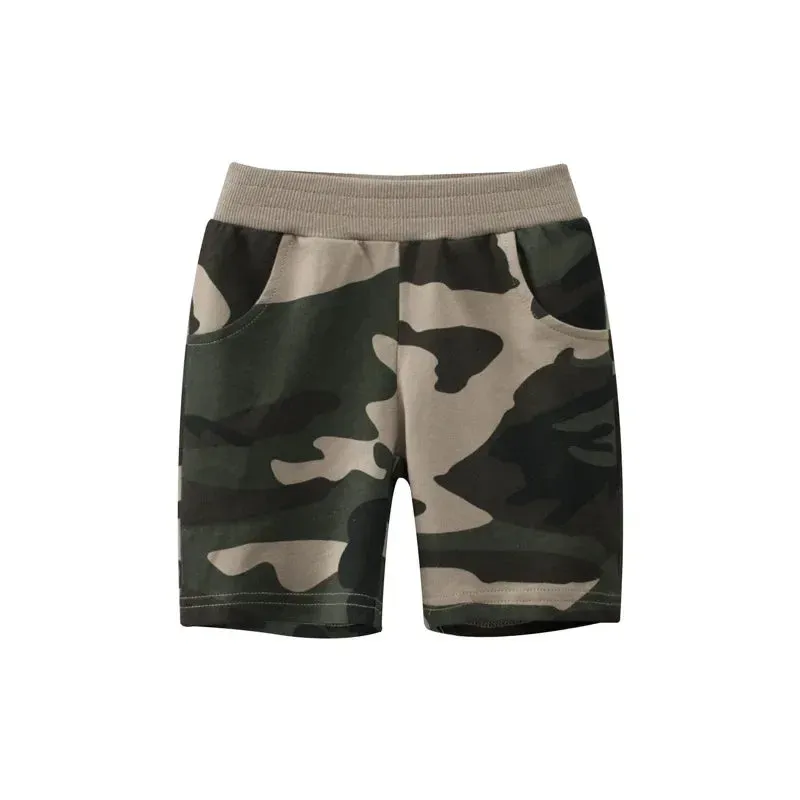 Kids Clothes Set For Baby Boys Camouflage Tops Pants 2PCS Short Sleeve Cotton Costume Tracksuit Outfits Set