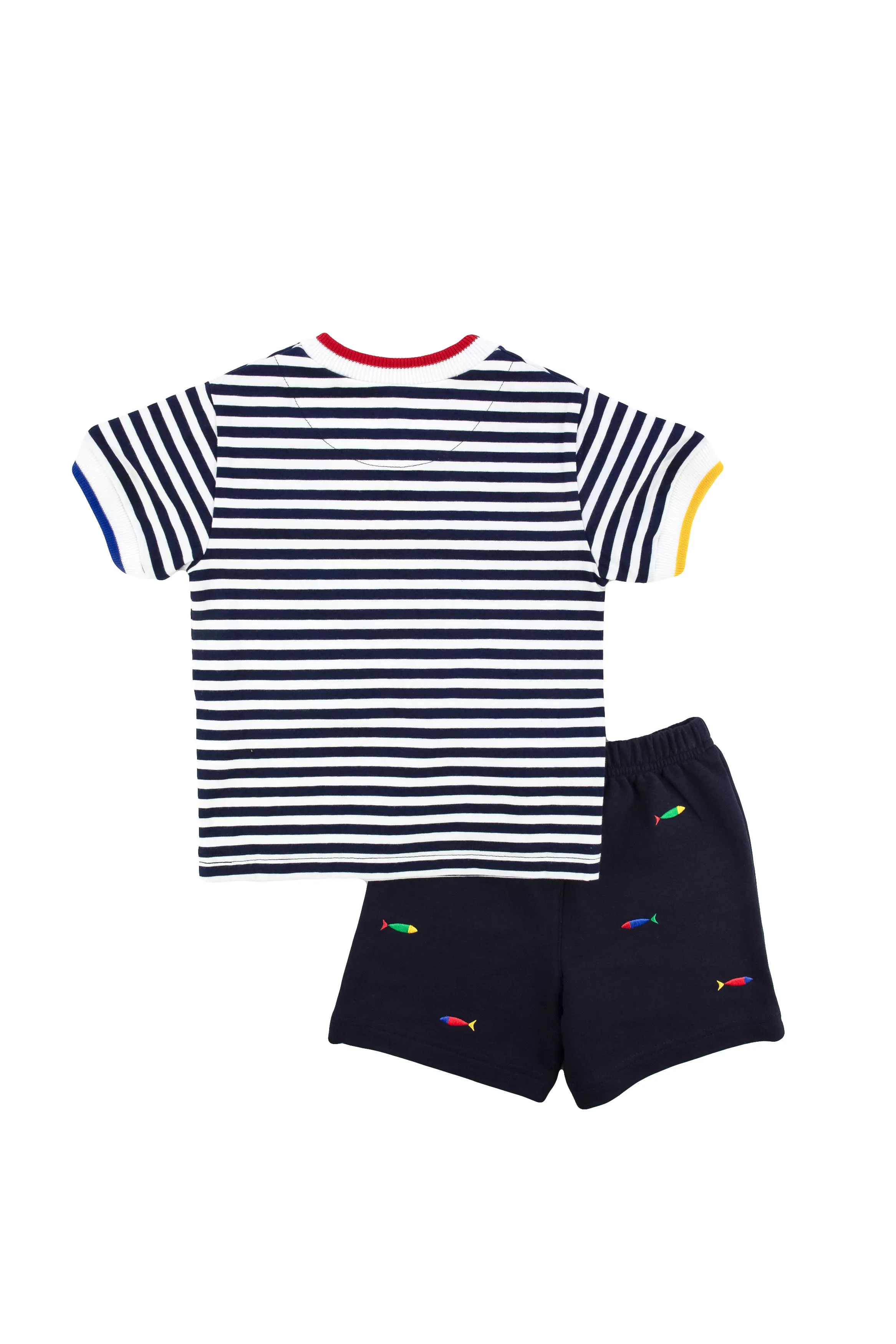Knit Short Set With Fish