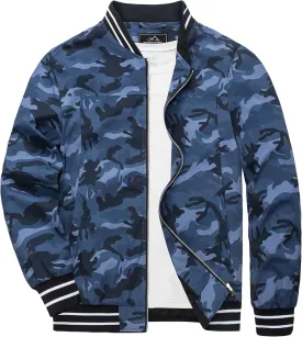 MAGCOMSEN Men's Jacket Lightweight Bomber Jacket Zip Up Windbreaker Casual Spring Fall Jackets with Pockets
