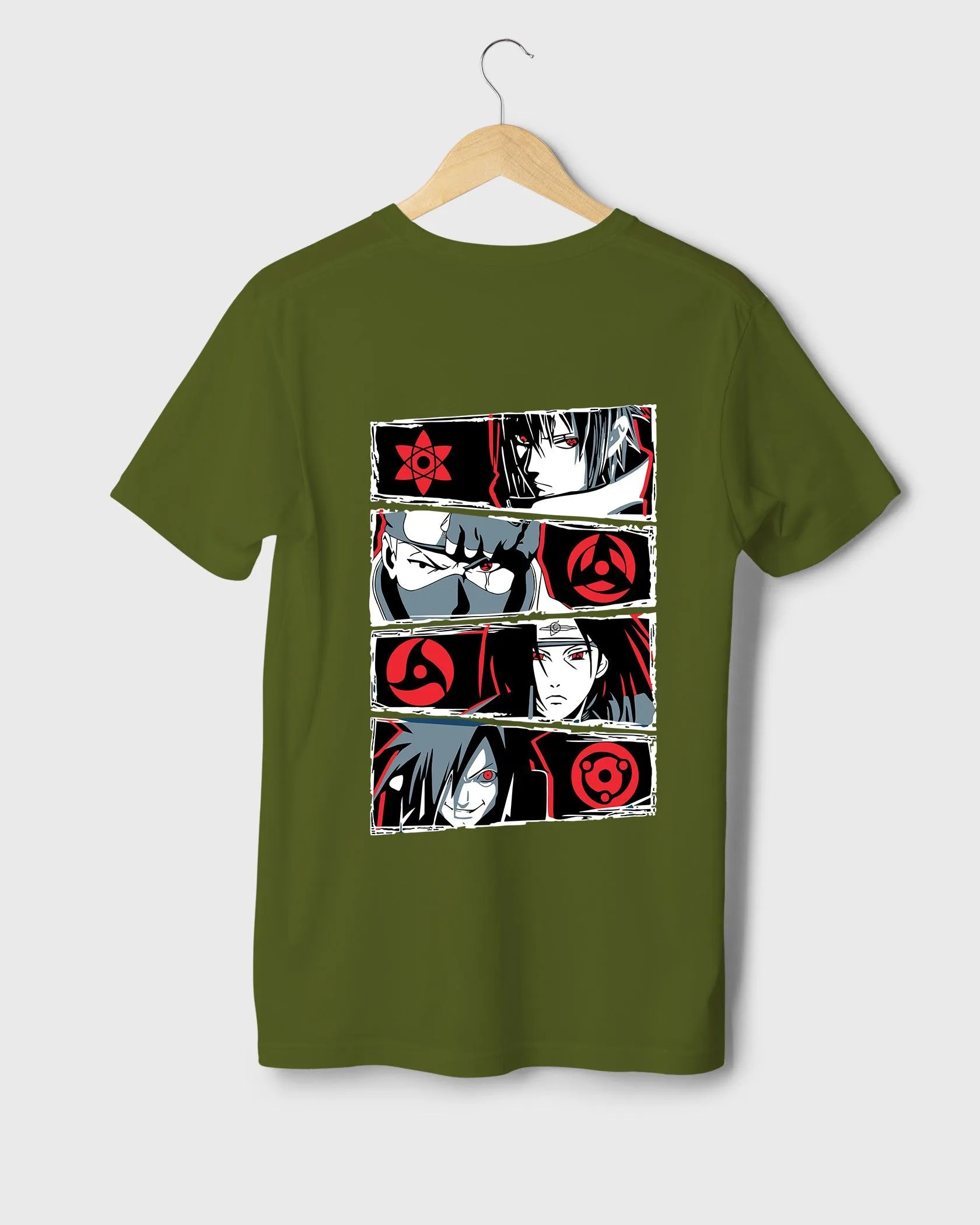 Mens Regular Tshirt Anime Naruto Naruto Gang