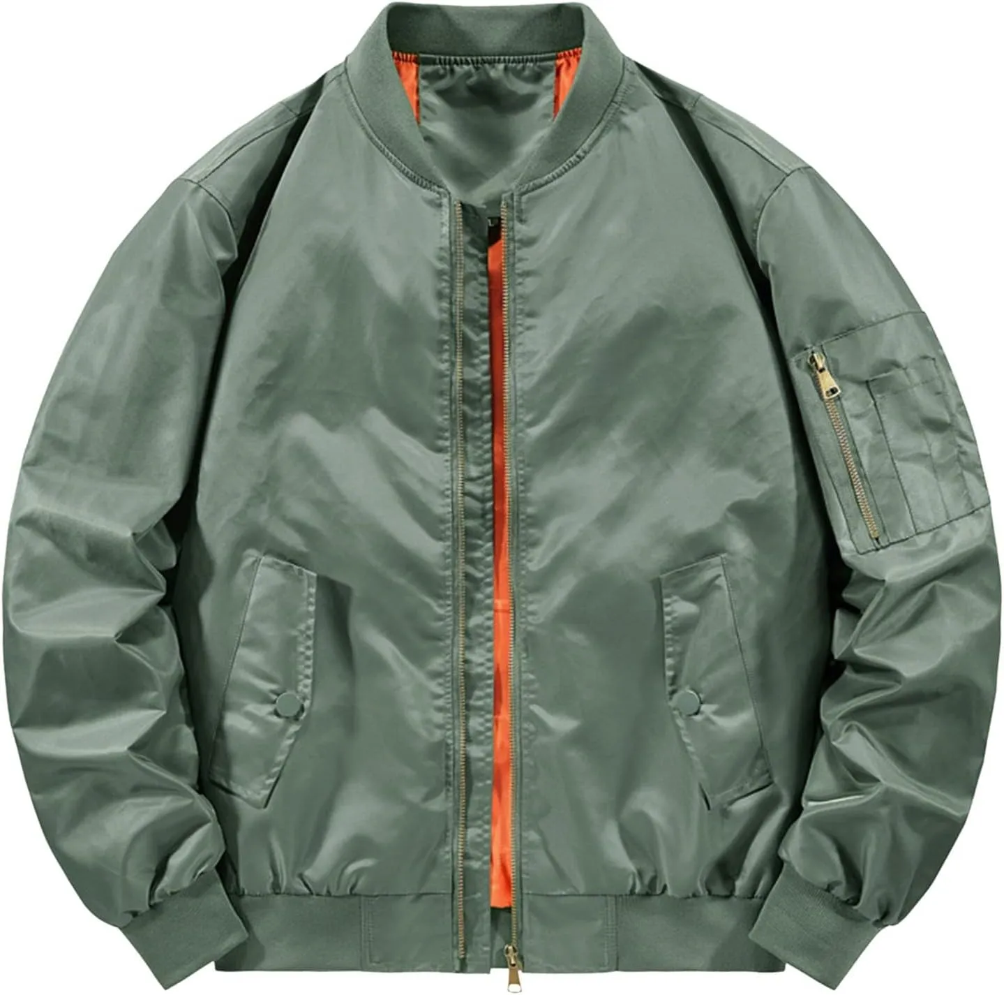 Men'S Vintage Softshell Bomber Jacket Fleece Lined Tactical Zip Up Jacket Lightweight Fall Winter Windbreaker