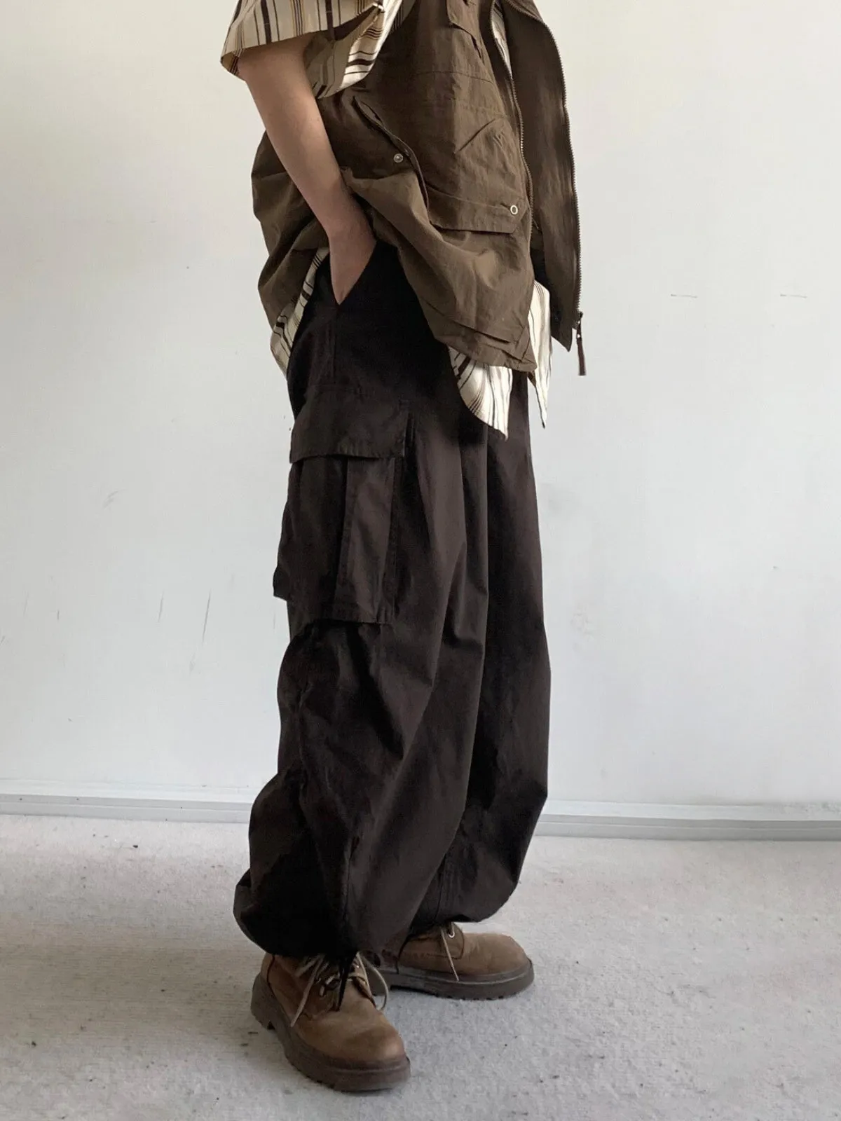MV Retro Wide Leg Multi-Pocket Trousers