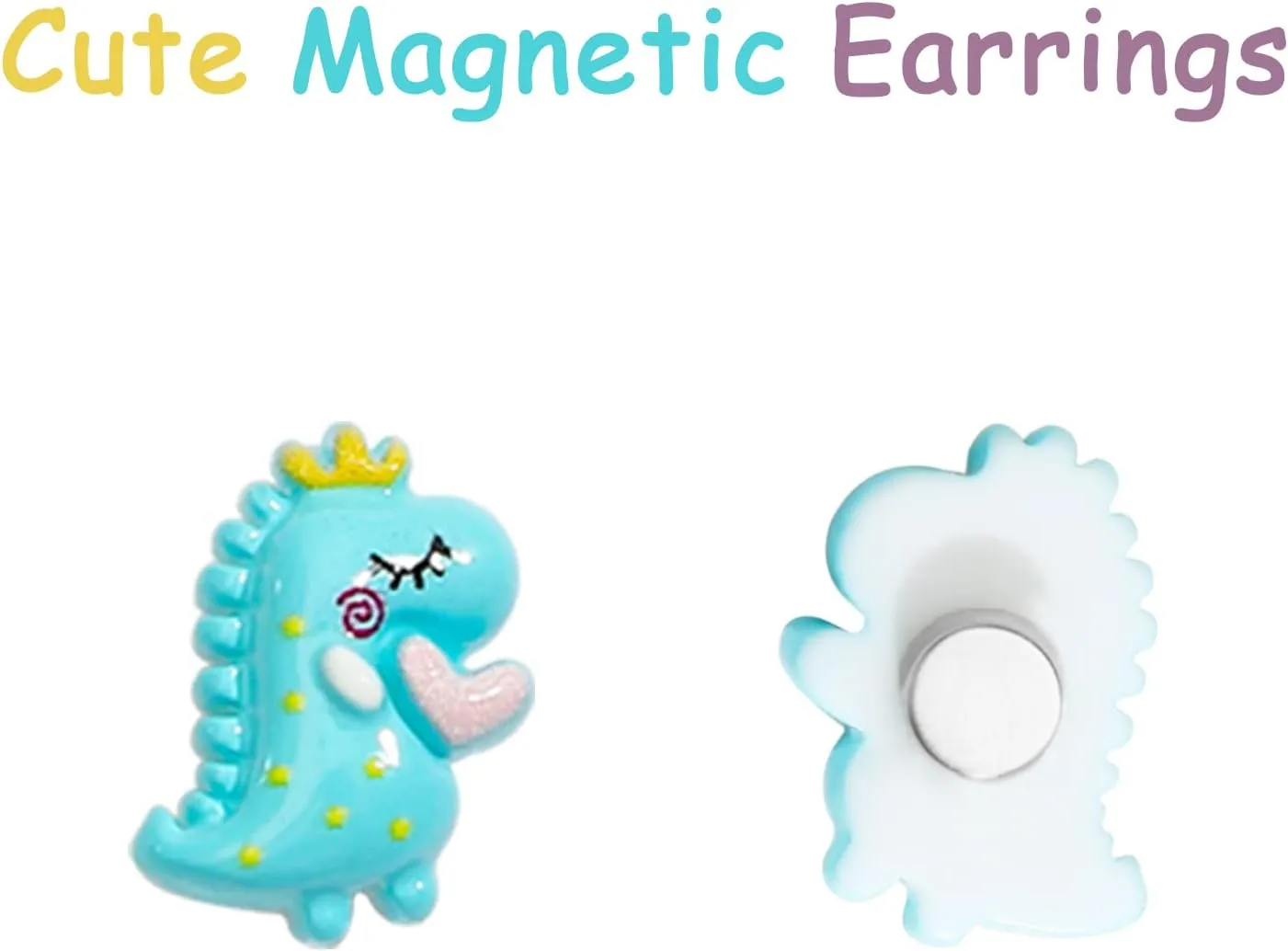 NEWITIN 15 Pairs Magnetic Stud Earrings for Girls Clip on Earring Hypoallergenic Magnet Studs Non Piercing Girls Earring Cute Magnetic Earrings for Kids Women
