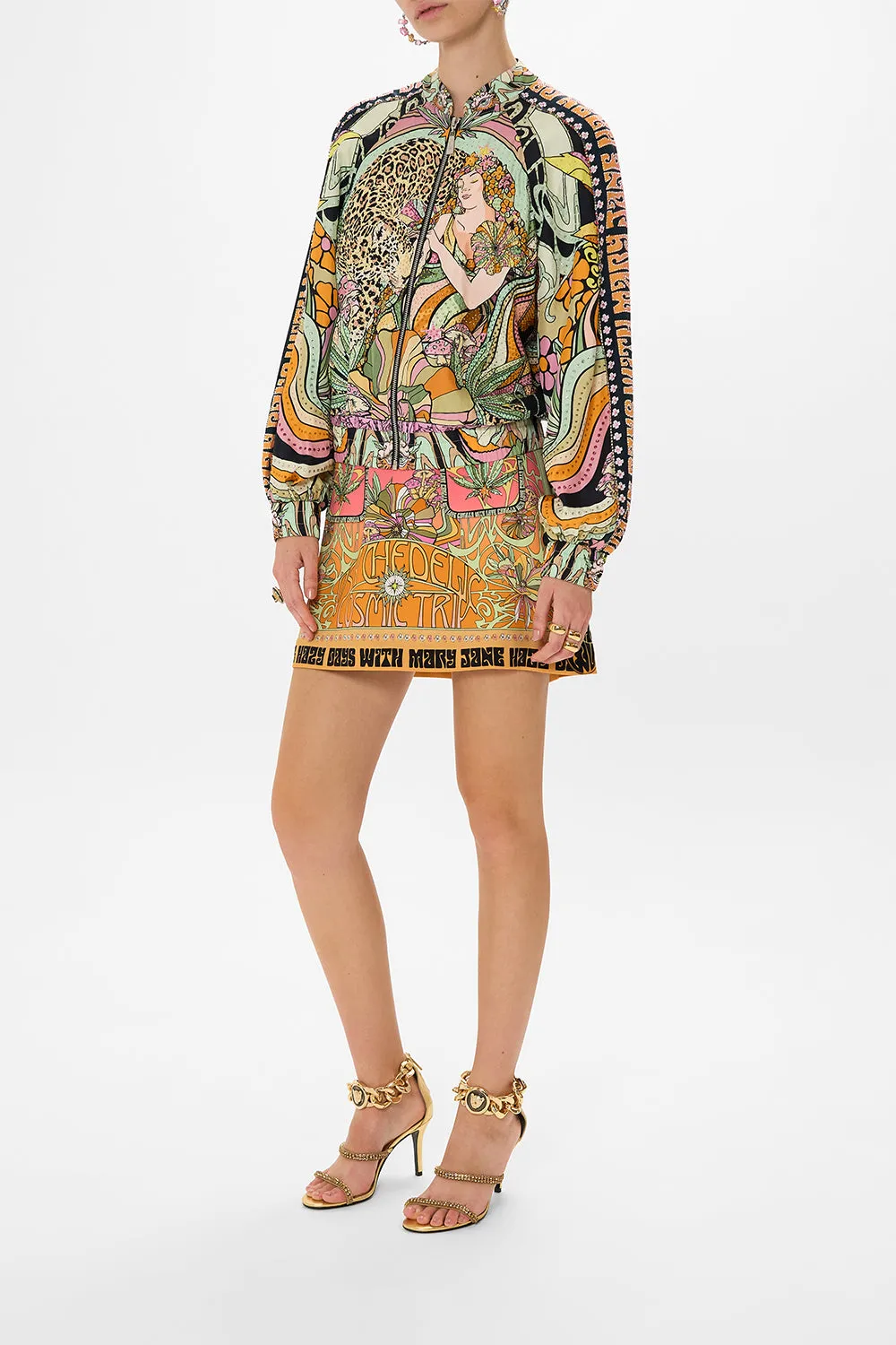 PANELLED SLEEVE BLOUSON BOMBER DAY TRIPPIN