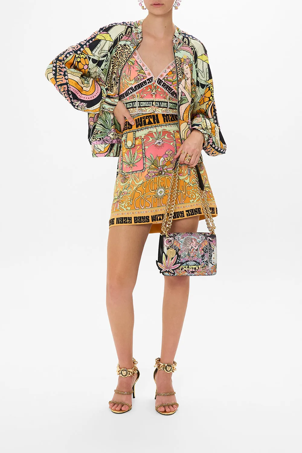 PANELLED SLEEVE BLOUSON BOMBER DAY TRIPPIN