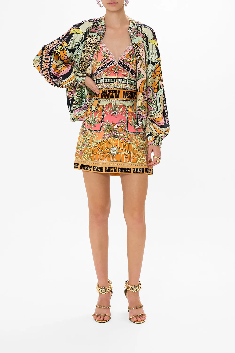 PANELLED SLEEVE BLOUSON BOMBER DAY TRIPPIN