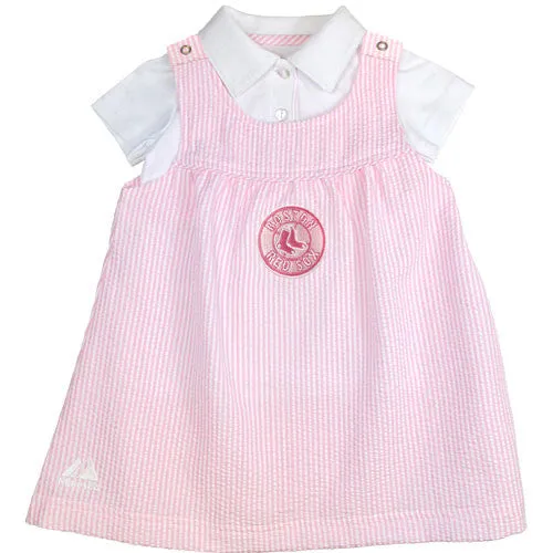 Red Sox Pink Seersucker Dress (Only 24M Left)