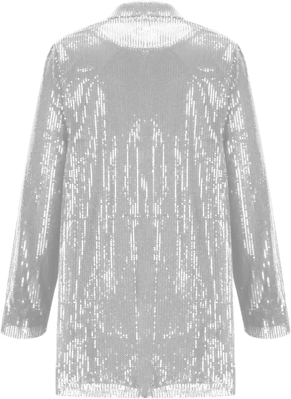 Sequin Blazer for Women Sparkly Jacket Cardigan Open Front Blazer Plus Size Outerwear Formal Jacket for Evening Gown