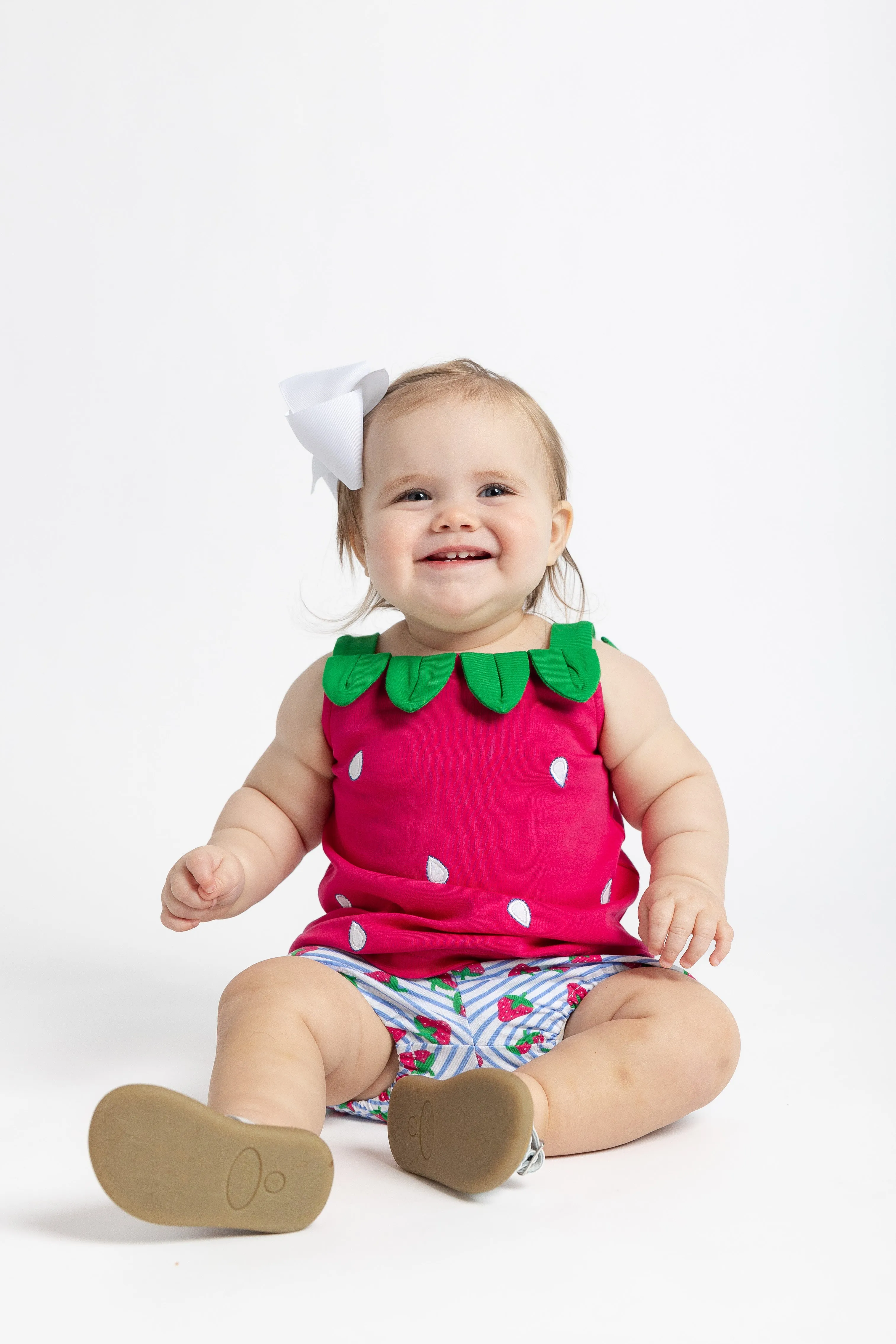 Strawberry Knit Top & Bloomer Set