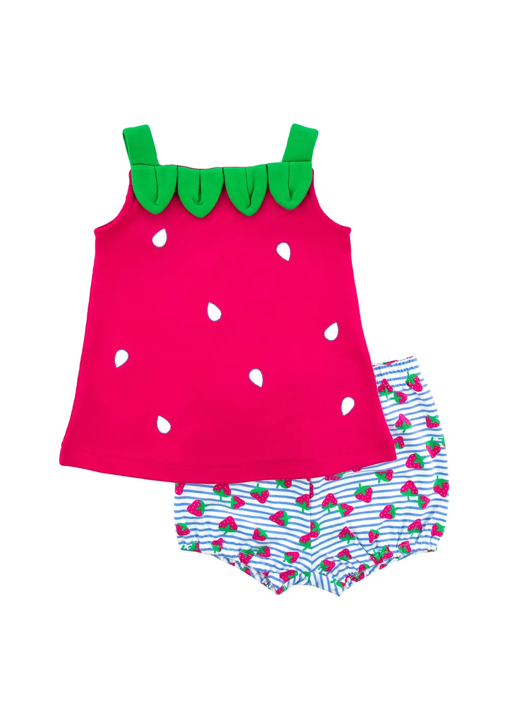 Strawberry Knit Top & Bloomer Set